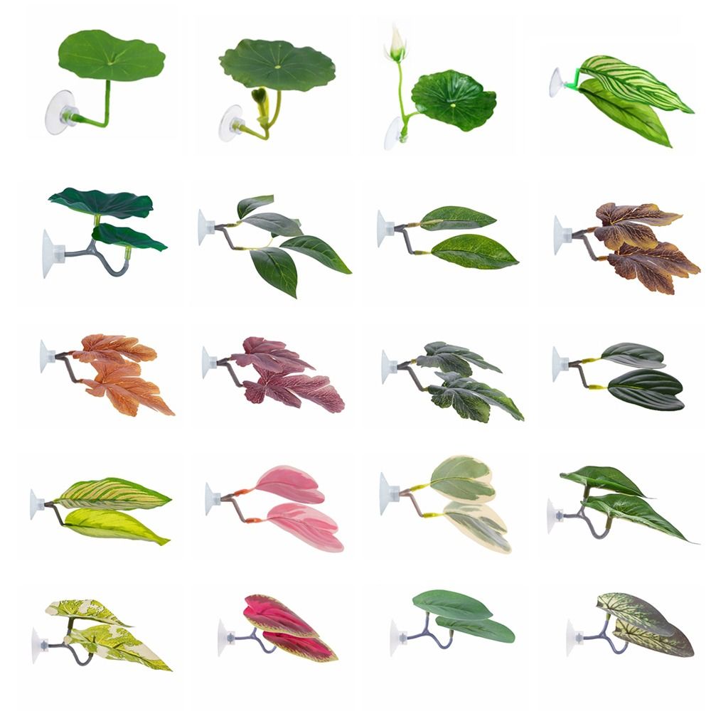 Aquarium Plant Ornament - 플라스틱 베타 물고기 휴식 잎 모형