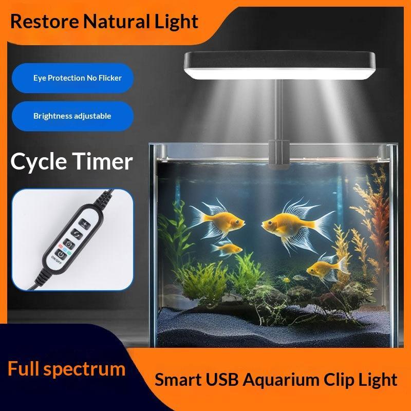 Planted Aquarium Cycling - 360도 조절 가능한 각도 LED 수족관