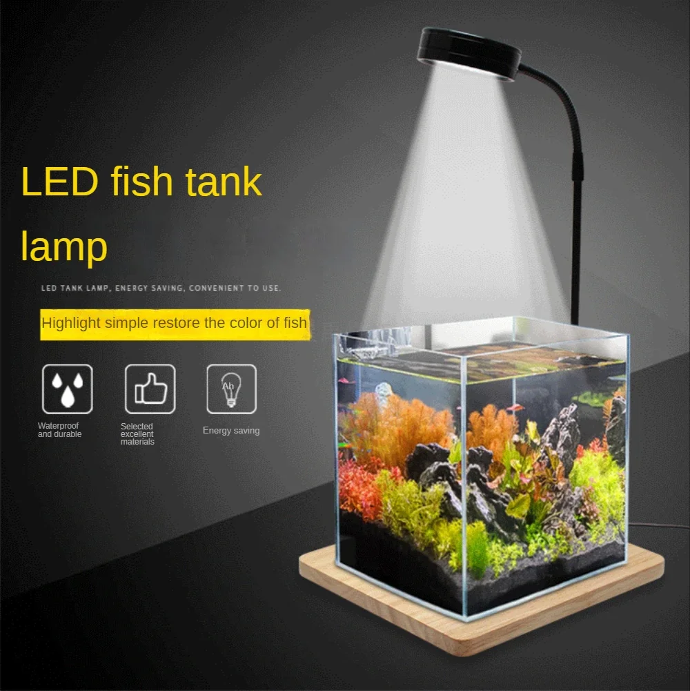 Planted Aquarium For Betta - LED 수족관은 대나무 보드로 빛을 성장시킵니다.