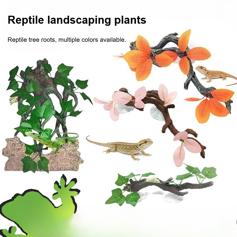 Aquarium Plant Vine - 인공 파충류 테라리움 식물 장식용 레진