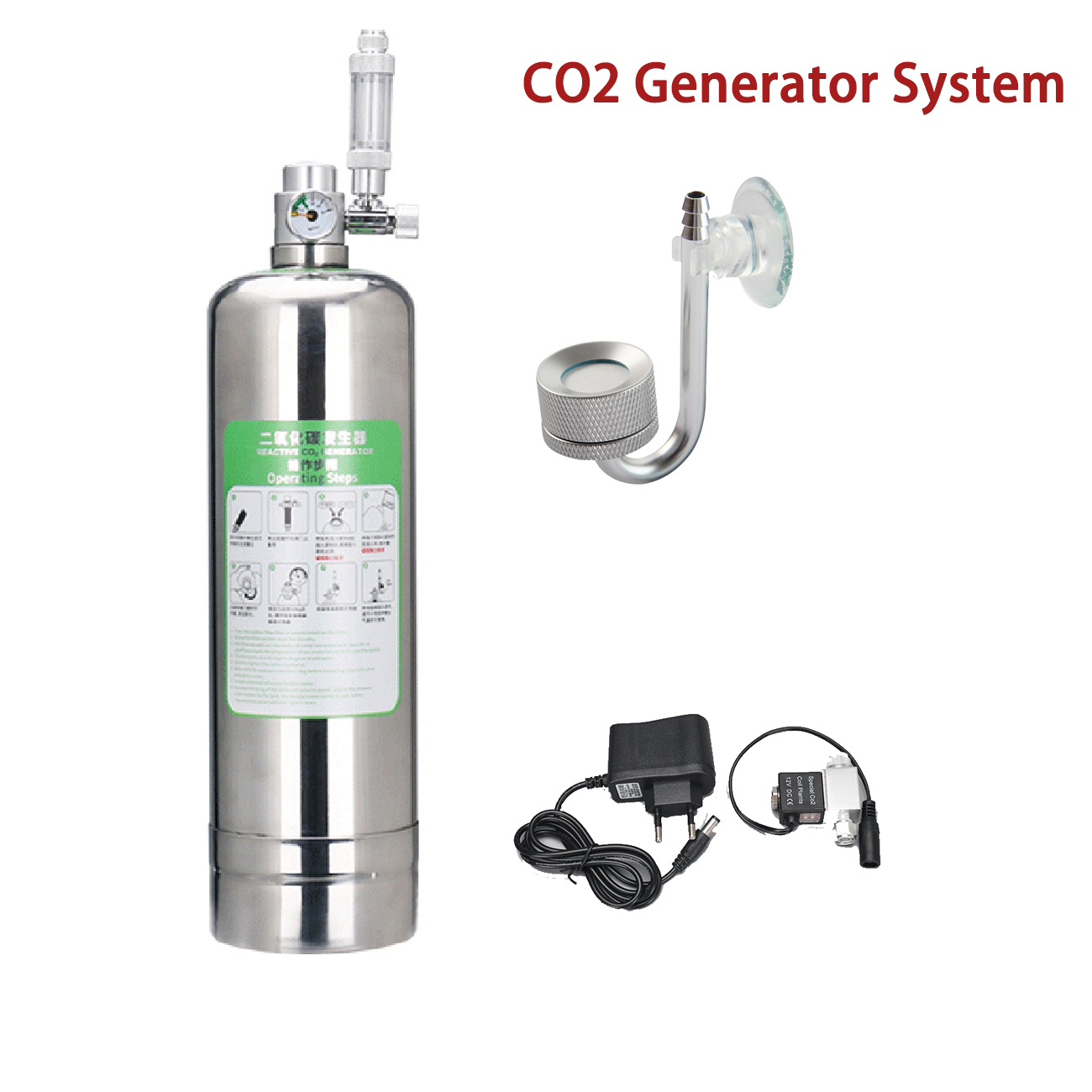 Aquarium Plant Nutrients - 수족관 CO2 발생기 시스템 키트, 스테인리스