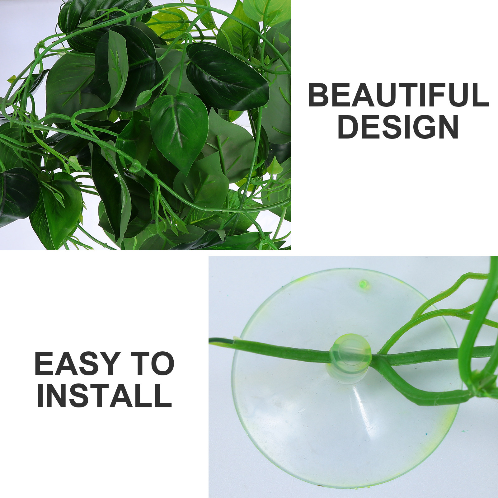 인공 덩굴 식물 시뮬레이션 잎, 흡착판이 있는 파충류  - Aquarium Plant Vine 리뷰 및 가격
