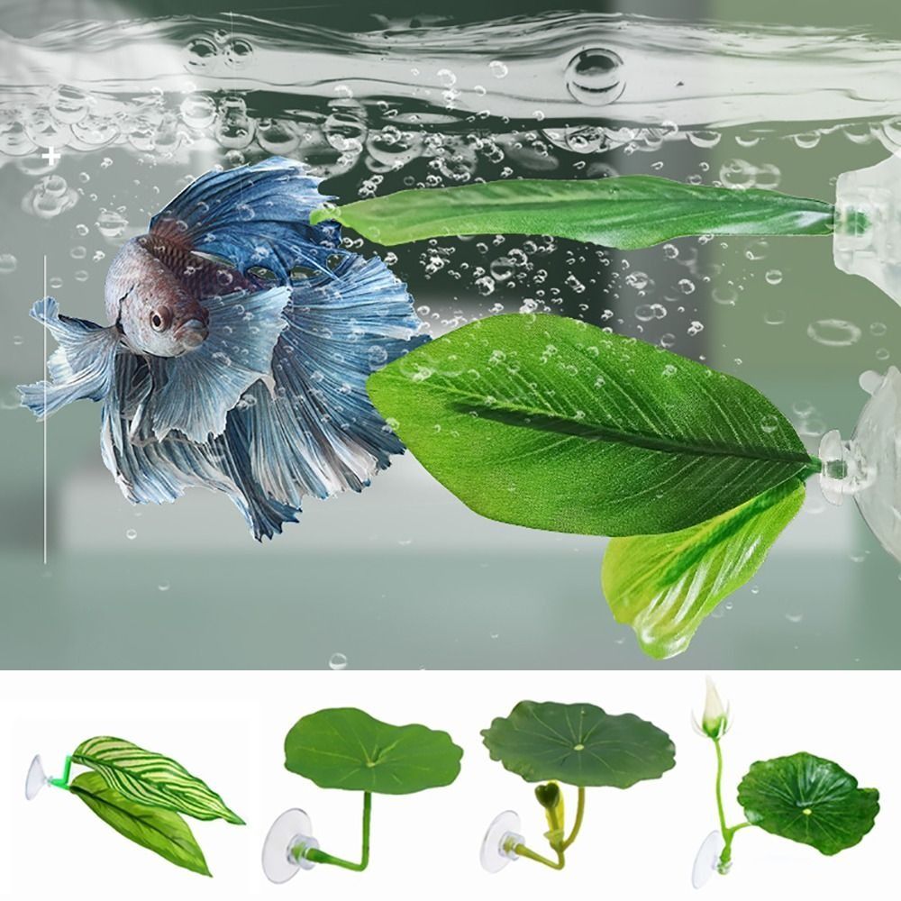 플라스틱 베타 물고기 휴식 잎 모형 연꽃 잎/인공 잎  - Aquarium Plant Ornament 리뷰 및 가격