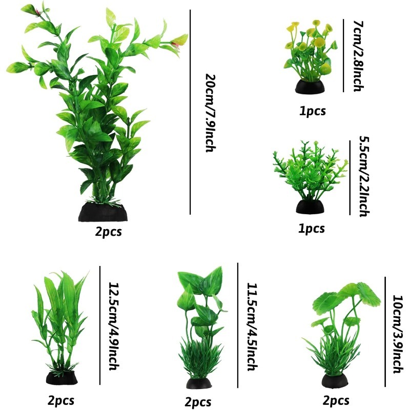 10 개/대 인공 수족관 식물 장식품 녹색 플라스틱 시 - Aquarium Plant Vine 리뷰 및 가격