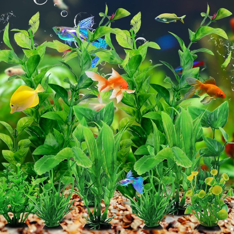 10 개/대 인공 수족관 식물 장식품 녹색 플라스틱 시 - Aquarium Plant Vine 리뷰 및 가격