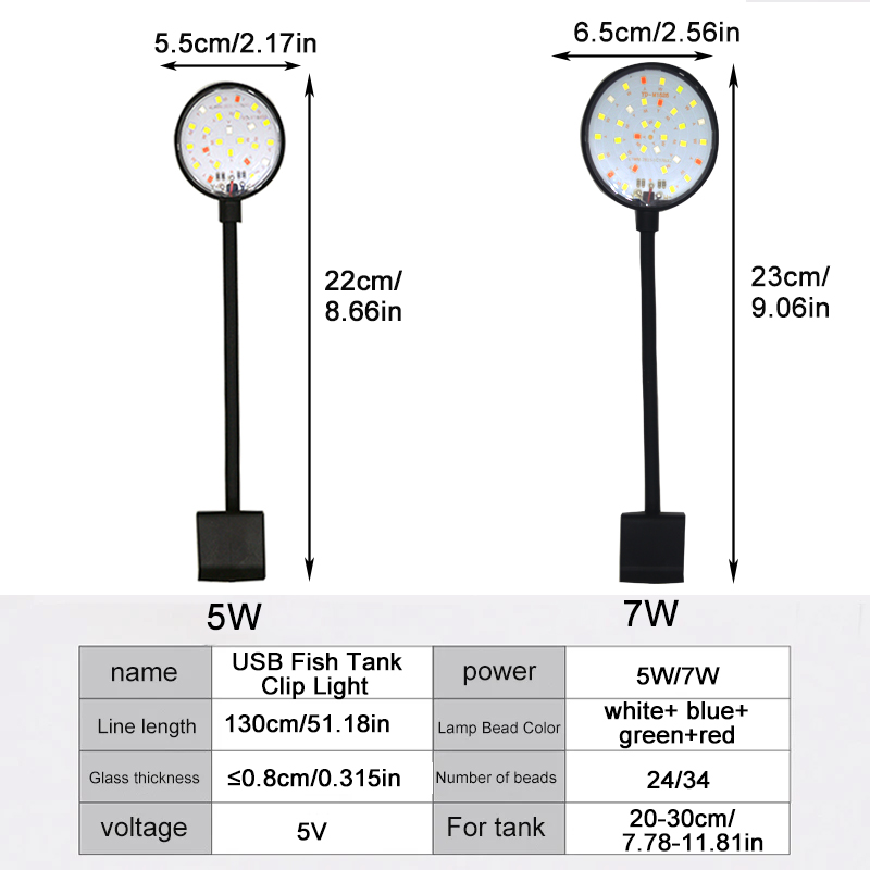 USB 수족관 LED 램프 어항 조명 장식 수생 식물  - Aquarium Planted Tank Light 리뷰 및 가격