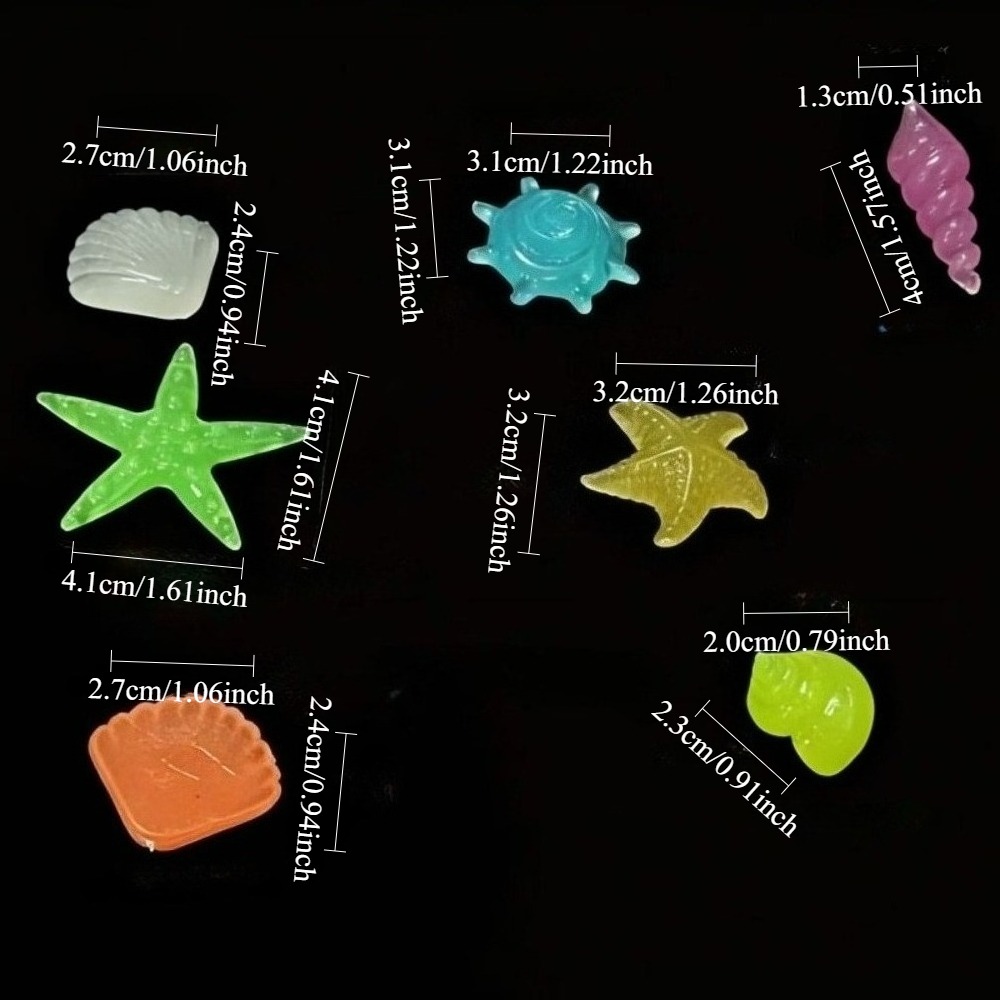 빛나는 해양석, 형광 조개껍데기, 화려한 불가사리 -  - Aquarium Plant Ornament 리뷰 및 가격