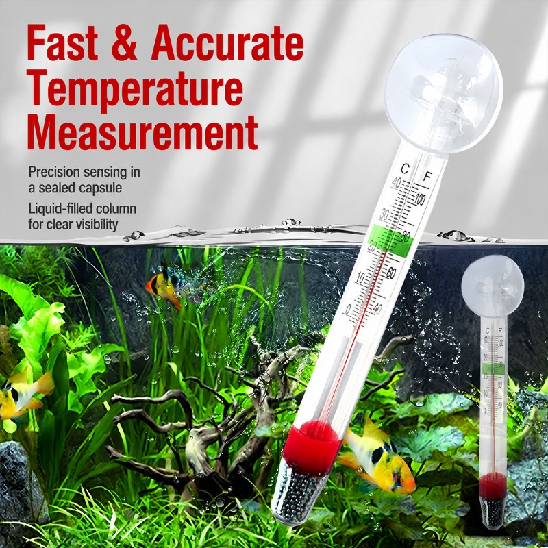 흡착컵이 있는 수족관 유리 온도계, 어항, 거북이 수조 - Planted Aquarium Water Temperature 리뷰 및 가격