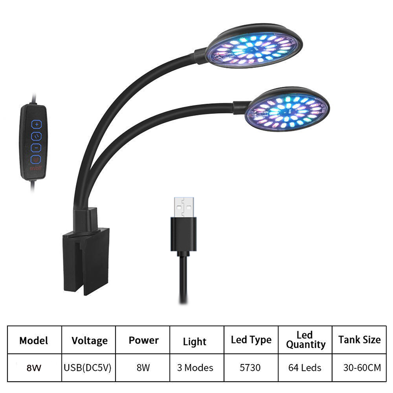 USB 수족관 LED 조명 물고기 탱크 클립 램프 전체 - Aquarium Planted Tank Light 리뷰 및 가격