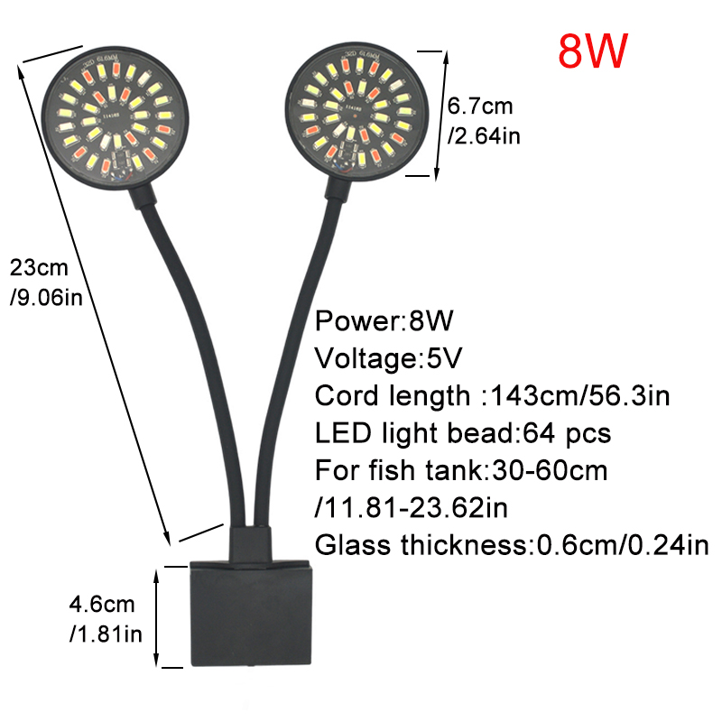 USB 수족관 LED 조명 물고기 탱크 클립 램프 전체 - Aquarium Planted Tank Light 리뷰 및 가격