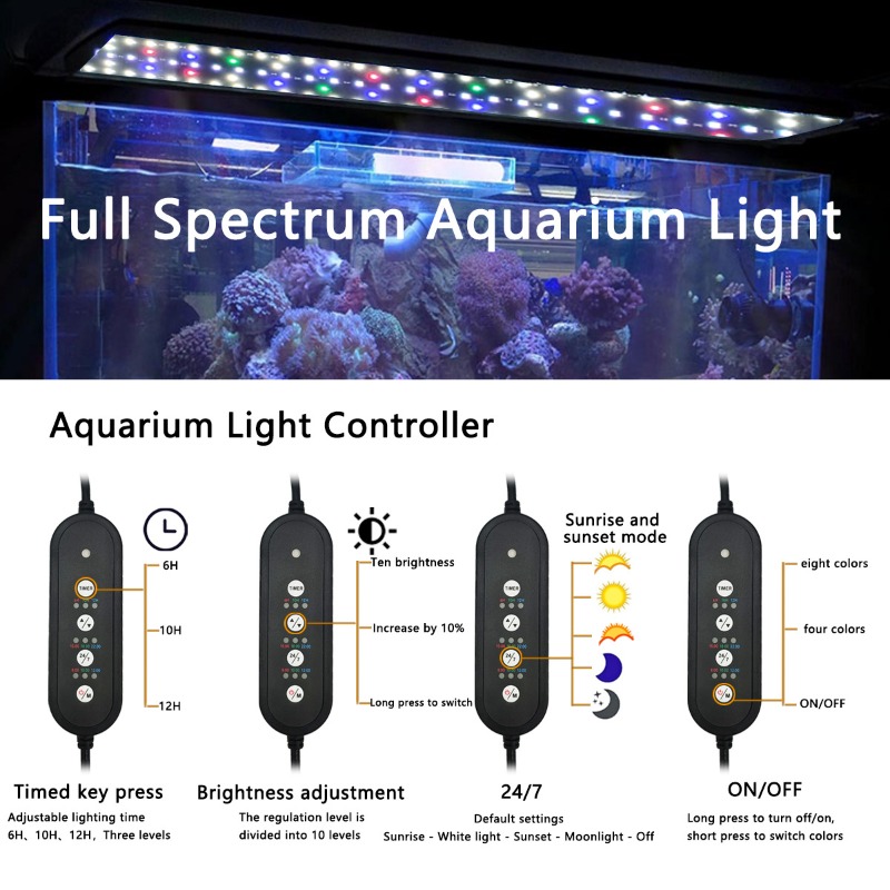 LED 어항 조명 풀 스펙트럼 식물/어초 수족관 램프  - Aquarium Planted Tank Light 리뷰 및 가격