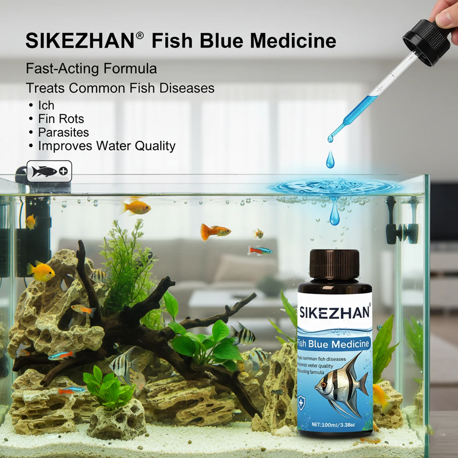 500ml 메틸렌 블루 용액 수족관 어류 치료제 항균  - Planted Aquarium Products 리뷰 및 가격