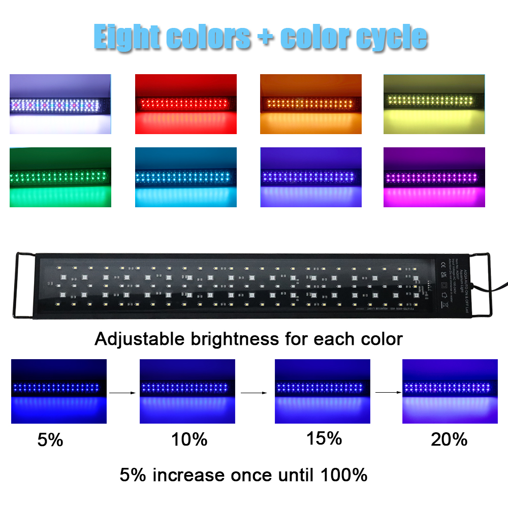30-60cm 어항용 24시간 풀 스펙트럼 LED 조명 - Aquarium Planted Tank Light 리뷰 및 가격