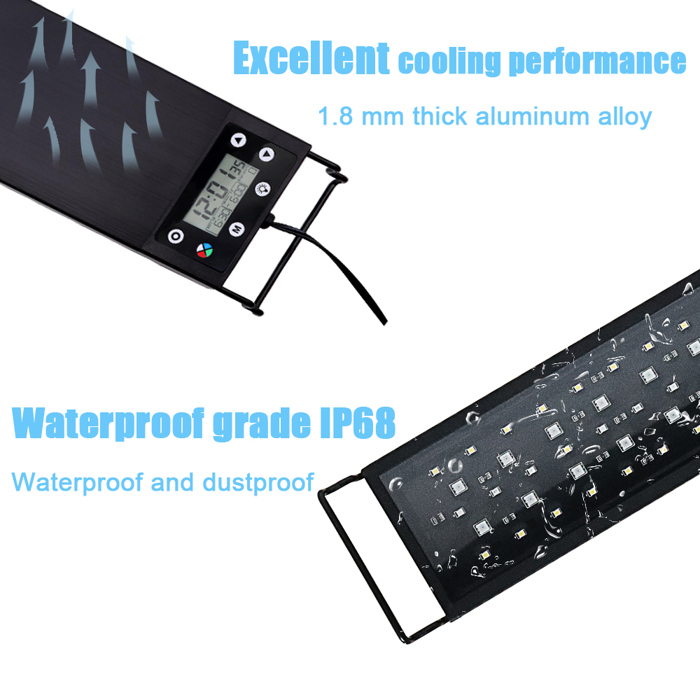 30-60cm 어항용 24시간 풀 스펙트럼 LED 조명 - Aquarium Planted Tank Light 리뷰 및 가격